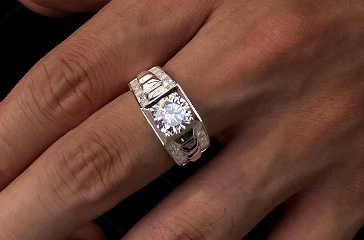 nhẫn nam kim cương Lab-Grown