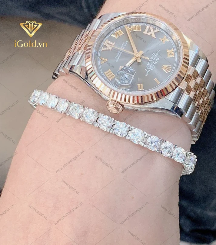 lắc tay nam kim cương Lab-Grown