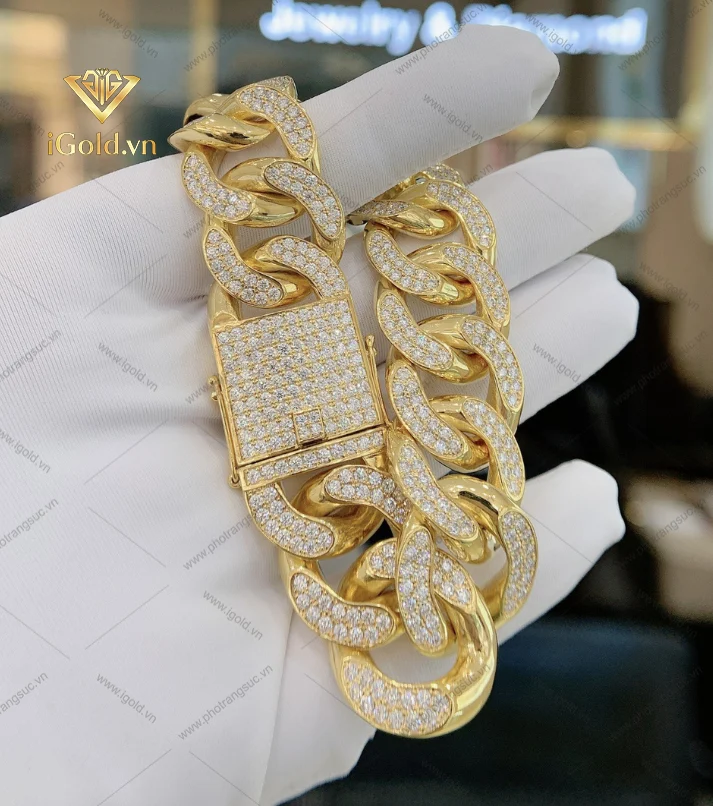 lắc tay nam kim cương Lab-Grown