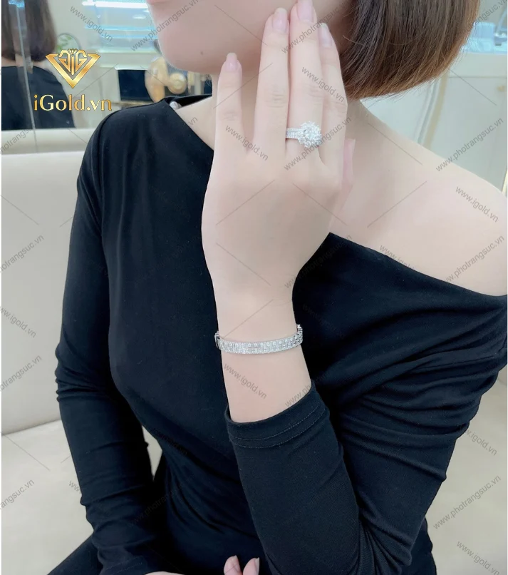 lắc tay nữ kim cương Lab-Grown